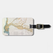 KARTE: FLUSS MISSISSIPI, 1861 GEPÄCKANHÄNGER (Vorderseite horizontal)