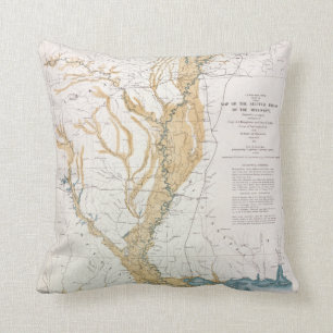 KARTE: FLUSS MISSISSIPI, 1861 KISSEN