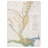 KARTE: FLUSS MISSISSIPI, 1861 KLEMMBRETT (Rückseite)