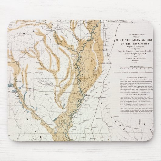 KARTE: FLUSS MISSISSIPI, 1861 MOUSEPAD (Vorne)