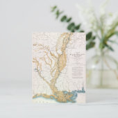 KARTE: FLUSS MISSISSIPI, 1861 POSTKARTE (Stehend Vorderseite)