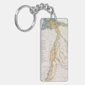 KARTE: FLUSS MISSISSIPI, 1861 SCHLÜSSELANHÄNGER (Vorderseite links)