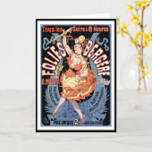 Karte: Folies Bergere - Tanz Hall Karte (Gelbe Blume)