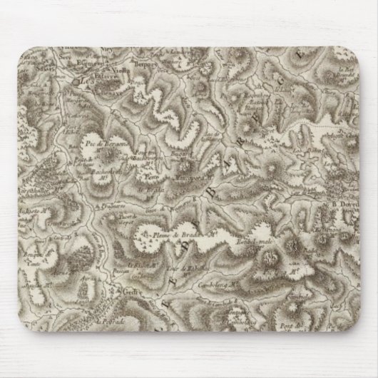 Karte Frankreich 2 Mousepad (Vorne)