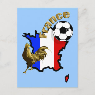 Karte Frankreich Fußball-Geschenke Le Coq
