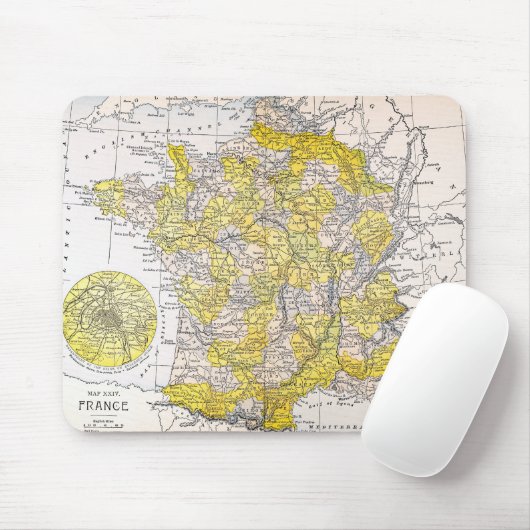 KARTE: FRANKREICH MOUSEPAD (Mit Mouse)
