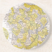 KARTE: FRANKREICH SANDSTEIN UNTERSETZER (Vorne)