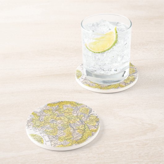 KARTE: FRANKREICH SANDSTEIN UNTERSETZER (Seite)