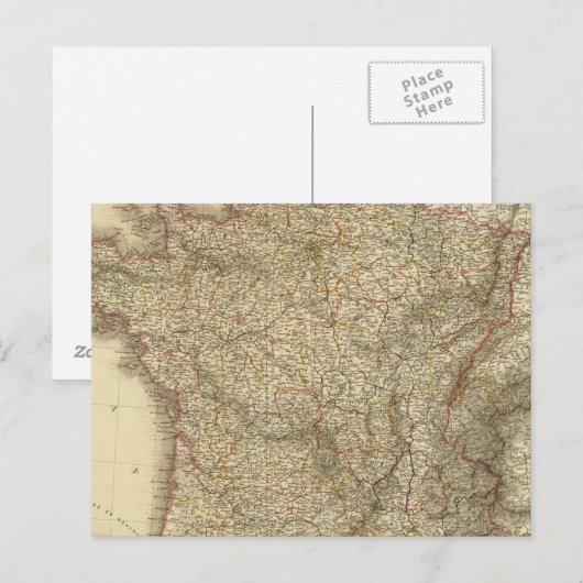 Karte Frankreichs (Vorne/Hinten)