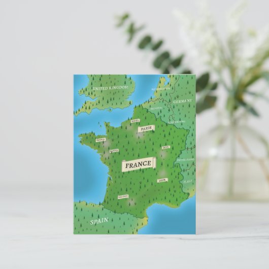 Karte Frankreichs (Stehend Vorderseite)