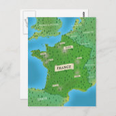 Karte Frankreichs (Vorne/Hinten)