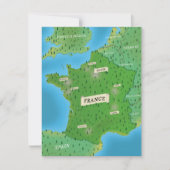 Karte Frankreichs (Vorderseite)