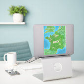 Karte Frankreichs Aufkleber (Laptop auf Schreibtisch)