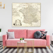 Karte Frankreichs Leinwanddruck (Insitu (Wohnzimmer))