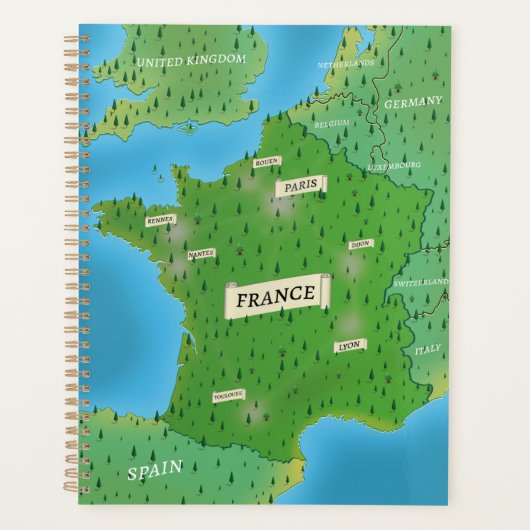 Karte Frankreichs Planer (Vorderseite)