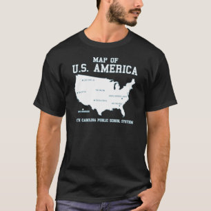 Karte Fräulein-South Carolina von US Amerika T-Shirt