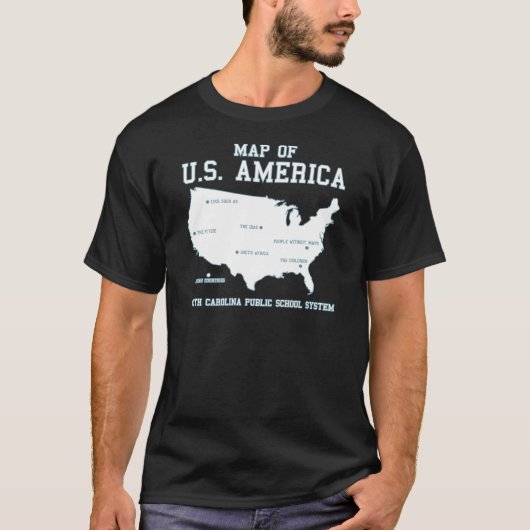 Karte Fräulein-South Carolina von US Amerika T-Shirt (Vorderseite)