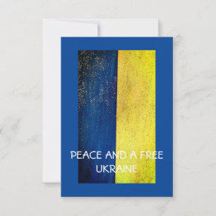 Karte, Frieden und eine freie Ukraine Dankeskarte