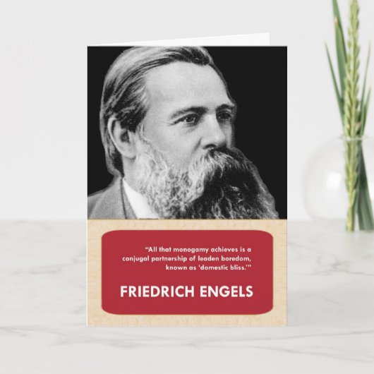 Karte Friedrich Engels Anti--Valentinsgrüße Tages (Vorderseite)