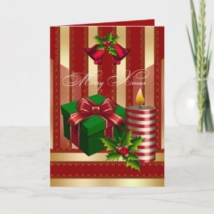 Karte Frohe Weihnachten Rot Grün Gold Weihnachten