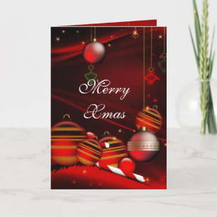 Karte Frohe Weihnachten Rote Bälle