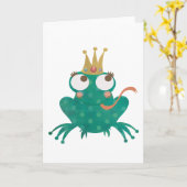 Karte Frosch-Prinz-Gruß (Gelbe Blume)