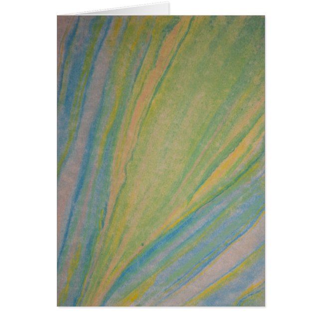 Karte: "Frühlings-Fluss" Kunstpastell (Vorne)