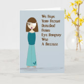 Karte für abgetrennte Retina Operation Lady mit Pa (Gelbe Blume)