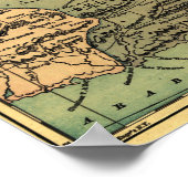 Karte für Afghanistan und die umliegenden Länder Poster (Ecke)