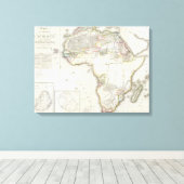 Karte für Afrika Leinwanddruck (Insitu (Holzboden))