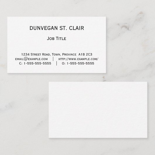 Karte für Apple, Basic und Corporate Business (Vorne/Hinten)