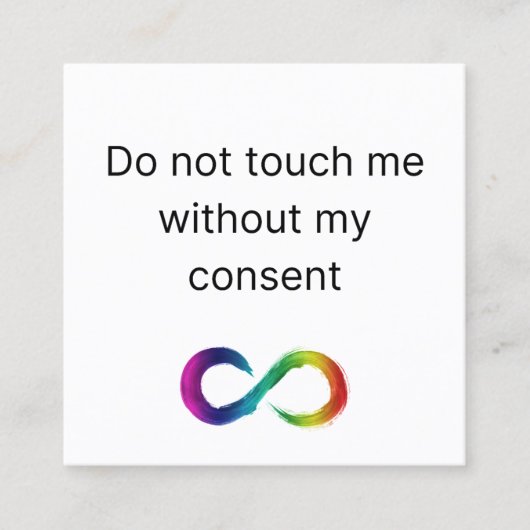 Karte für autistische sensorische Bedürfnisse (Vorderseite)