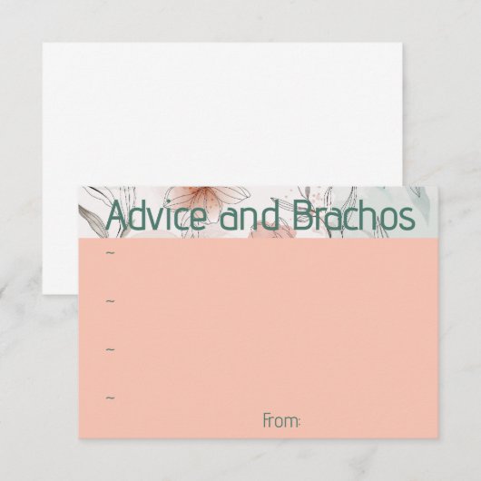 Karte für Blumenbehandlungen (Vorne/Hinten)