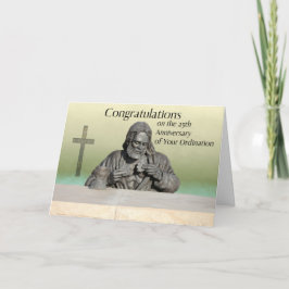 Karte für das 25. Jahr der Ordination