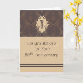 Karte für das 50-jährige Bestehen (Gelbe Blume)
