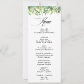 Karte für das Abendessen im Grünen Sommerziel (Vorderseite)