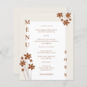 Karte für das blumengeschmückte Abendessen im Herb (Vorne/Hinten)