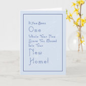 Karte für das neue Zuhause-Jubiläum, Light Blue (Gelbe Blume)