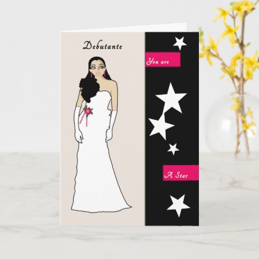 Karte für Debutante (Gelbe Blume)