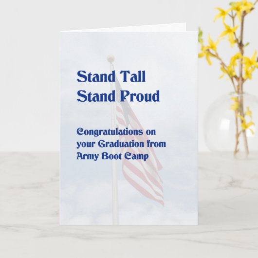 Karte für den Abschluss des Army Boot Camp (Gelbe Blume)