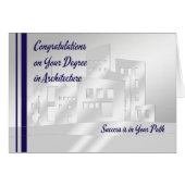 Karte für den Abschluss in Architektur (Vorderseite (Horizontal))