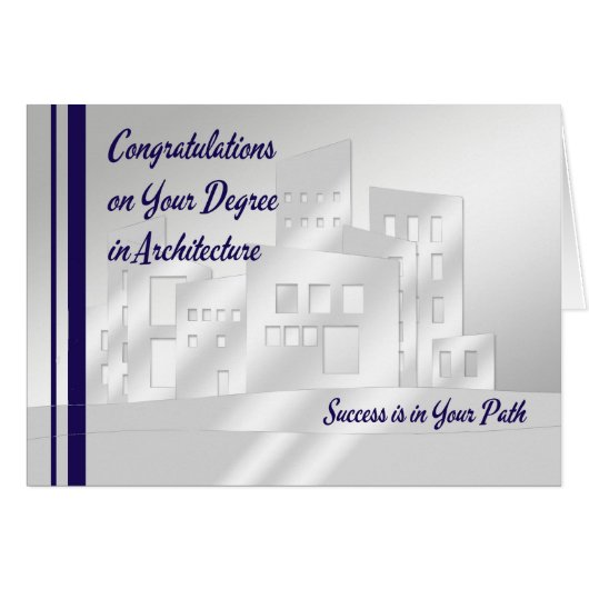 Karte für den Abschluss in Architektur (Vorderseite (Horizontal))