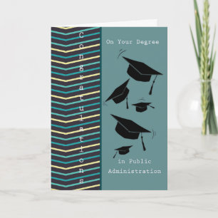 Karte für den Abschluss in der öffentlichen Verwal