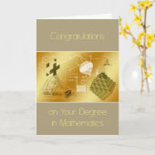 Karte für den Abschluss in Mathematik (Gelbe Blume)