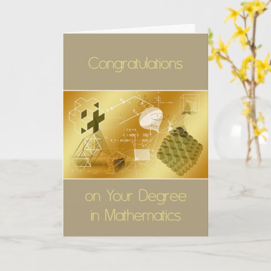 Karte für den Abschluss in Mathematik (Gelbe Blume)