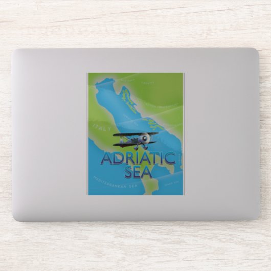 Karte für den Adriakanal Aufkleber (Computer)