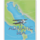 Karte für den Adriakanal Aufkleber (Vorderseite)