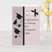 Karte für den Chiropraktischen Grad in Silber (Gelbe Blume)