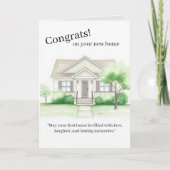 Karte für den erstmaligen Hauskauf (Vorderseite)