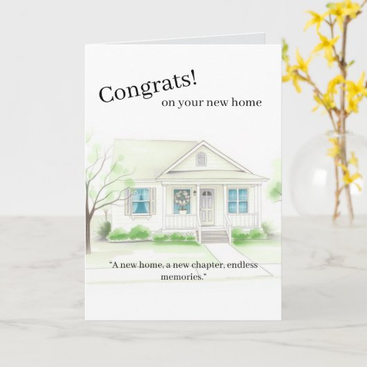 Karte für den erstmaligen Hauskauf (Gelbe Blume)